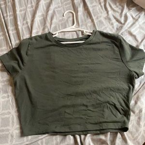 Dark green crop top size large